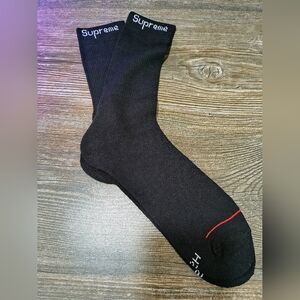 Black Socks with Red Accent